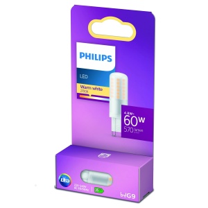 Bec LED Philips G9, 60W, 570 Lumen, Lumina calda 2700K, Alb - Img 2