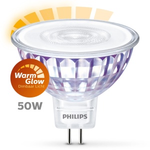Bec LED Philips GU5.3, 50W, 621 lm, lumina calda, dimabil, alb - Img 2