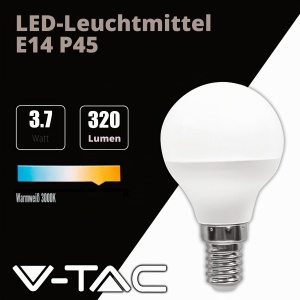 Bec LED V-TAC E14 3,7W (25W echivalent) 320 Lumen 3000K Alb Cald - Img 3