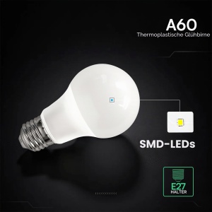 Bec LED V-TAC E27 10,5W A60 3000K, 1055 Lumen, 10 bucati - Img 10