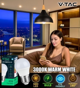 Bec LED V-TAC G45 E27 4,5W (40W echivalent) 470 Lumen 3000K Warmwhite - Pachet 10 bucati - Img 3