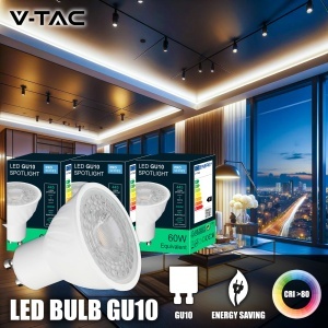 Bec LED V-TAC GU10 6W, 445 Lumen, 3000K, 10 bucati - Img 2