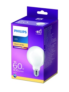 Bec Philips LEDclassic E27, 806 lumeni echivalent cu 60W, alb cald (2.700 Kelvin), mat - Img 2