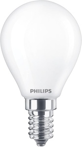 Becuri LED Philips Classic E14, 40W, lumina calda, set 2 buc, alb mat - Img 3