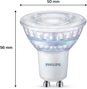 Becuri LED Philips GU10 Warm Glow Set 6 50W Dimabile Lumina Cald Alb - Img 3