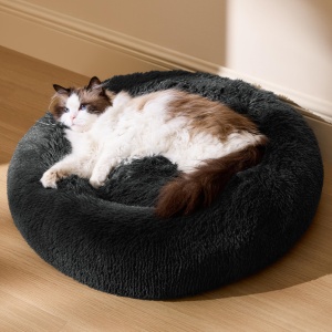 BEDSURE Pat pentru Animale O 50 cm Plus Culoare Gri Inchis Lavabil