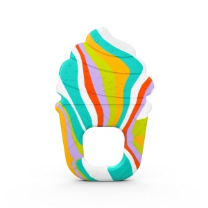Beiszring din Silikon Bright Starts Soothing Soft Serve, BPA-free, Unisex, 3 luni