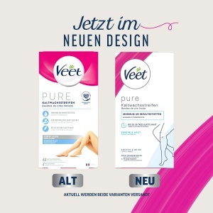 Benzi depilatoare Veet Pure pentru corp si picioare, 20 dublu benzi, pentru piele sensibila - Img 2