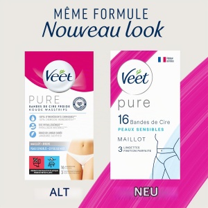 Benzi depilatoare Veet Pure pentru piele sensibila, 16 buc, hypoalergenice - Img 6