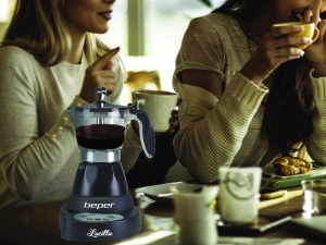 BEPER BC.041N Aparat de cafea electric Lucilla - Espressor pentru 3 cesti cu cronometru programabil cu pana la 24 de ore in avans - Cafea fierbinte pentru 30 de minute, negru - Img 6