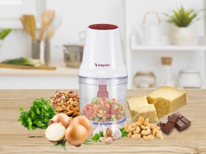 BEPER P102ROB010 Tocator cu lama dubla, 400W, recipient din plastic de 500 ml, lame din otel inoxidabil pentru zdrobire uniforma, sistem de siguranta si picioare antiderapante, sursa de alimentare cu fir, W - Img 6