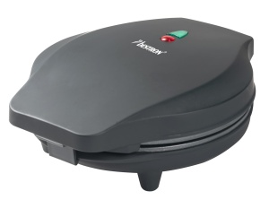 Bestron Donut Maker in design retro, mini aparat de gogosi pentru 7 gogosi mici, inclusiv cos suspendat si acoperire antiaderenta, 700 wati, culoare: negru mat - Img 2