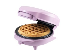 Bestron Mini Waffeleisen AMW500L Lila Mat Antiaderent Design Retro