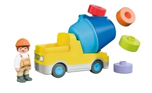 Betoniera PLAYMOBIL JUNIOR 72083 cu Tromela Detasabila si 4 Stekuri Colorate - Img 5