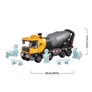 Betonmixer LEGO City 60478 - 371 piese, 3 minifiguri, dublu rol - Img 8
