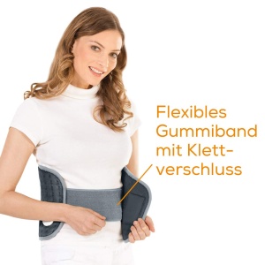 Beurer HK 49 Cosy incalzit, pentru utilizare pe burta si spate, cu banda elastica si inchidere cu velcro, oprire automata, spalabil la masina, gri - Img 3