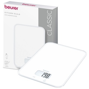 Beurer KS 19 Pure White Cantar de Bucatarie Digital Alb 5 kg Ultraflat