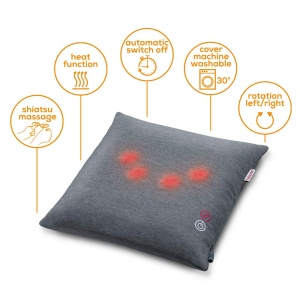 Beurer MG 135 Perna de masaj Shiatsu cu functie de caldura, 4 capete de masaj, oprire automata, husa lavabila, pentru umeri, gat, spate si picioare, 40 x 40 cm - Img 4