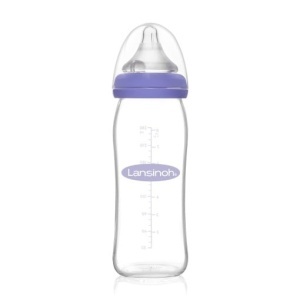 Biberon din sticla Lansinoh cu tetina NaturalWave marimea M, 240 ml
