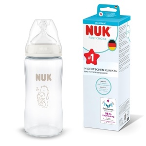 Biberon NUK First Choice 240 ml Anti-Colici Control Temperatura Sticla