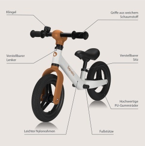 Bicicleta de echilibru Lionelo Toni pentru copii, 18 luni - 30 kg, ultrausoara - Img 9