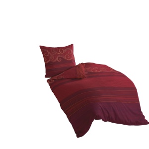 Bierbaum Bettwasche 4429, Mako-Satin, Proiectat in Germania, rot 04, 135x200 + 80x80 cm