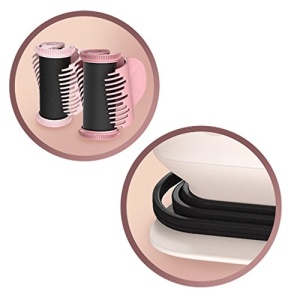 Bigudiuri de par Remington mari - incalzibil electric [20 de bucati in 2 dimensiuni/culori: 8x25mm, 12x32mm] Tehnologie OPTIheat si ionica, flocata cu miez de ceara pentru caldura de lunga durata, PROluxe H9100 - Img 3