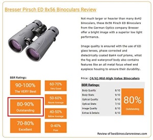 Binoclu Bresser Pirsch ED 8x56, prisme ED, impermeabil, cu curea de umar - Img 5