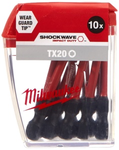 Bituri de insurubat Milwaukee Shockwave Gen II TX20, 50 mm, 10 bucati - Img 3