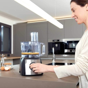 BLACK+DECKER BXFPA1200E - Robot de bucatarie, 1.200W, recipient 1.5l, 2 setari de viteza/functie turbo, 8 accesorii, anti-amprenta, lame si discuri din otel inoxidabil, fara BPA - Img 2