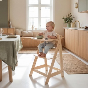 Blat de masa din lemn roba Essbrett pentru scaun Sit Up Flex, compatibil cu sistem de prindere, 43x41 cm - Img 2