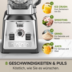 Blender AMZCHEF 2000W, Capacitate 2L, BPA-Free - Img 5