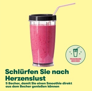 Blender Bella Raketenmixer 240W, 12 piese, inoxnegru, ideal pentru smoothie-uri - Img 3