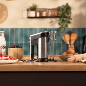 Blender de mana Cecotec PowerTwist 500 din otel. 500 W, 5 viteze plus functie turbo, 3 accesorii: tel, carlig de amestecare si carlig de aluat, design ergonomic - Img 2