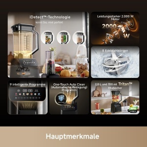 Blender Dreame BlendLogic, 2000W, 2.0L, Negru - Img 11