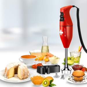 Blender ESGE Zauberstab E120 Select, 120W, 2 viteze, rosu, fabricat in Elvetia - Img 3