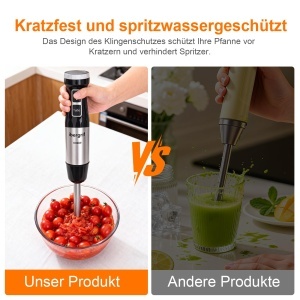 Blender Ibergrif M525 1000 W, cu control variabil si lame din inox - Img 4