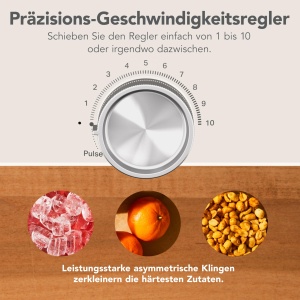 Blender KitchenAid Pure Power, 2L, 10 viteze, inox, alb - Img 3