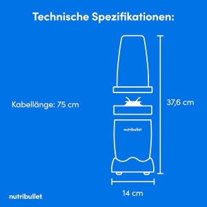 Blender Nutribullet Pro 900, 900W, compact, gri - Img 8