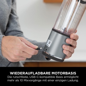 Blender portabil Ninja Blast, 530ml, putere mare, negru - Img 6