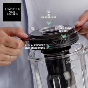 Blender Taurus Prior 1800 W, capacitate 2 L, 6 lame din otel inoxidabil - Img 8