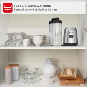 Blender Tefal Mix Move Mini BL15FD 300W 2 sticle Tritan To-Go Design compact ArgintiuGri - Img 10