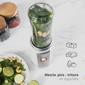 Blender Ufesa Nutrifusion 500W 4 lame din inox 2 sticle portabile 500 ml - Img 3