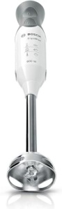 Blenderul de mana Bosch ErgoMixx MSM66110, picior blender din otel inoxidabil, ceasca de amestecare si masurare, 2 setari de viteza, carcasa usoara, cutit cu 4 lame, curatare usoara, 600 W, alb/gri - Img 5