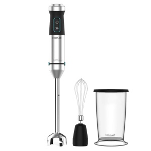 Blenderul de mana Cecotec Power TitanBlack 1500 XL Cream 1500 W tehnologie CrossBlades cu lame cu 4 lame cu acoperire din titan negru baza XL extra-lu