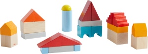 Blocuri de Constructie HABA 85 Piese Colorate cu Sac de Bumbac - Jucarie Educativa - Img 7