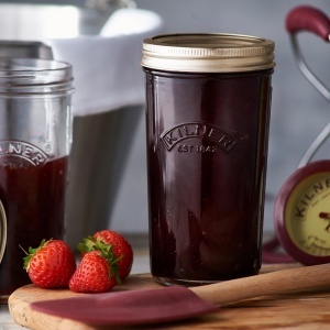 Borcan de conservare KILNER 1L cu capac metalic, deschidere larga, transparent - Img 6