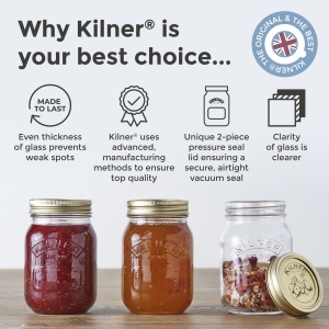 Borcan de conservare Kilner 250 ml cu capac metalic, 100 etans, ideal pentru gemuri - Img 9