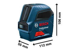 Bosch Professional Line Laser GLL 2-10 (laser rosu, raza de lucru: pana la 10 m, 3x baterie AA, geanta) - Img 6