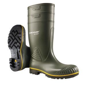 Botine de protectie Dunlop Acifort Heavy Duty, marimea 39, culoare verde inchisrosu
